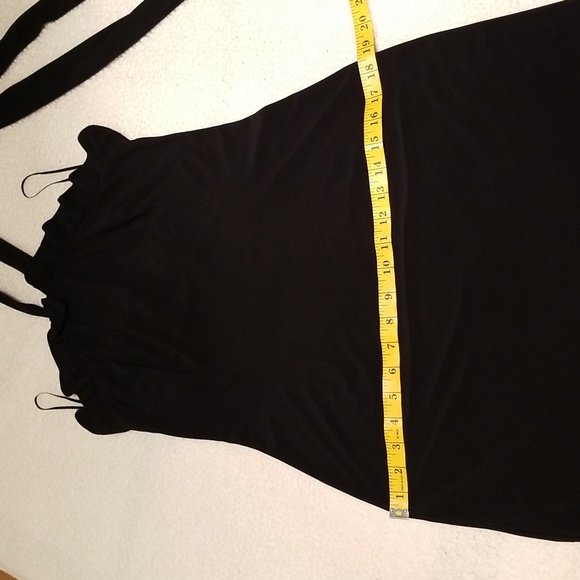 Leona Edmiston Halter Backless Fit and Flare Maxi Dress / Sz M / Black - Picture 14 of 14